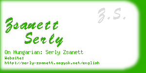 zsanett serly business card